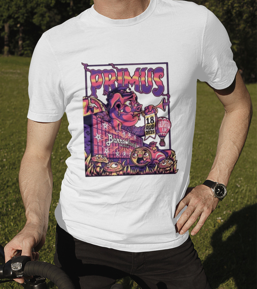 Barrowland Ballroom Primus Concert August 18 2026 Glasgow UK Animated Music Event T-Shirt