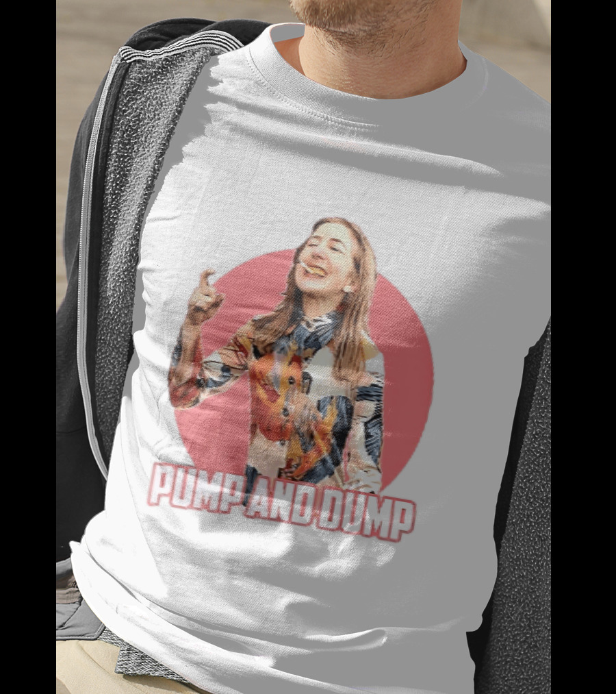 Pump And Dump Woman With Cigarette Retro Style Collage T-Shirt