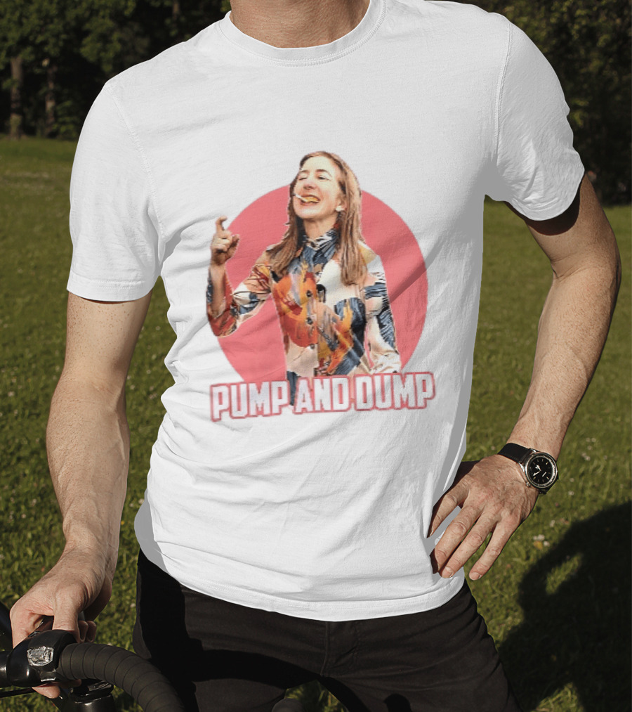 Pump And Dump Woman With Cigarette Retro Style Collage T-Shirt