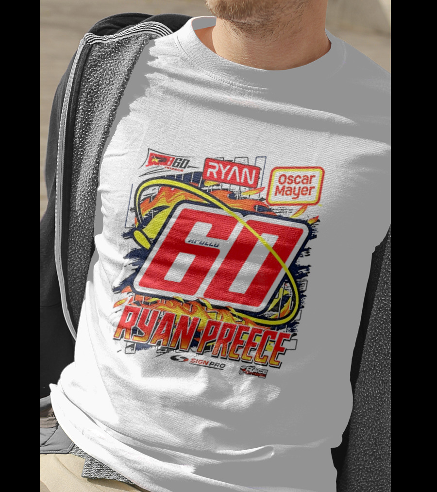 Ryan Preece NASCAR 60 Oscar Mayer Racing Sport McWills T-Shirt
