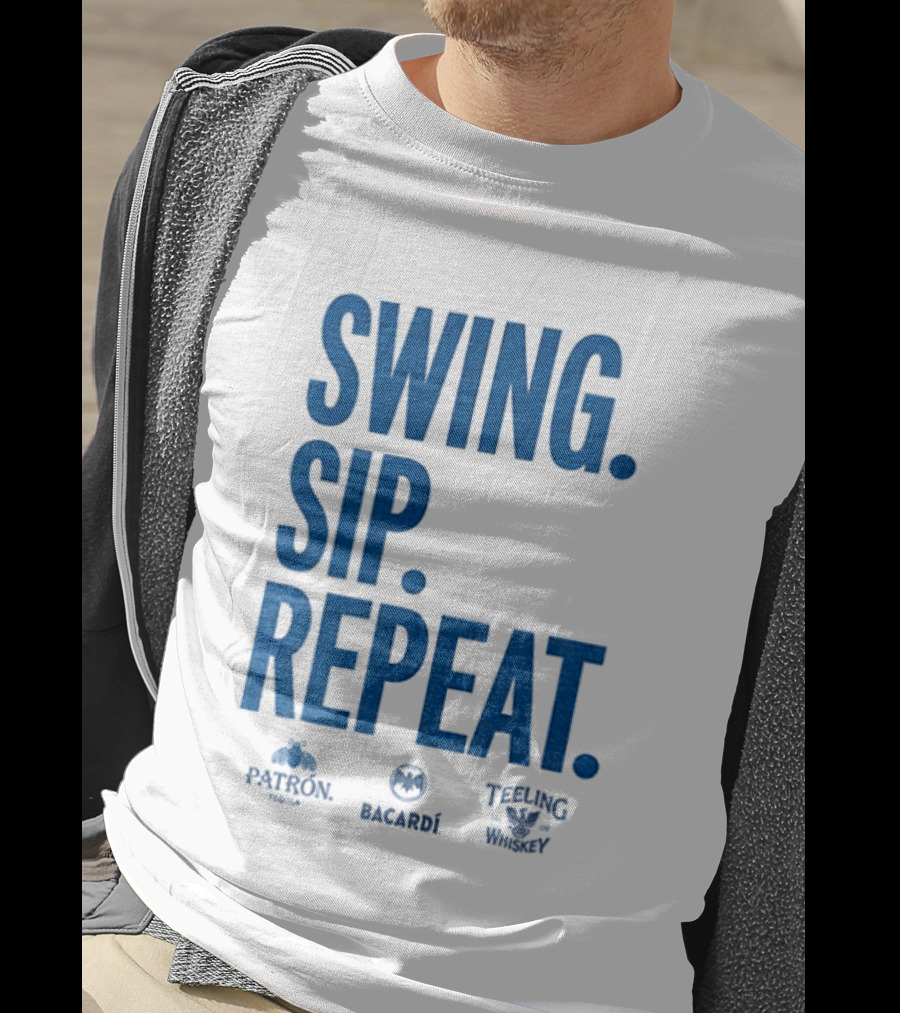Swing Sip Repeat Patron Bacardi Teeling Whiskey T-Shirt