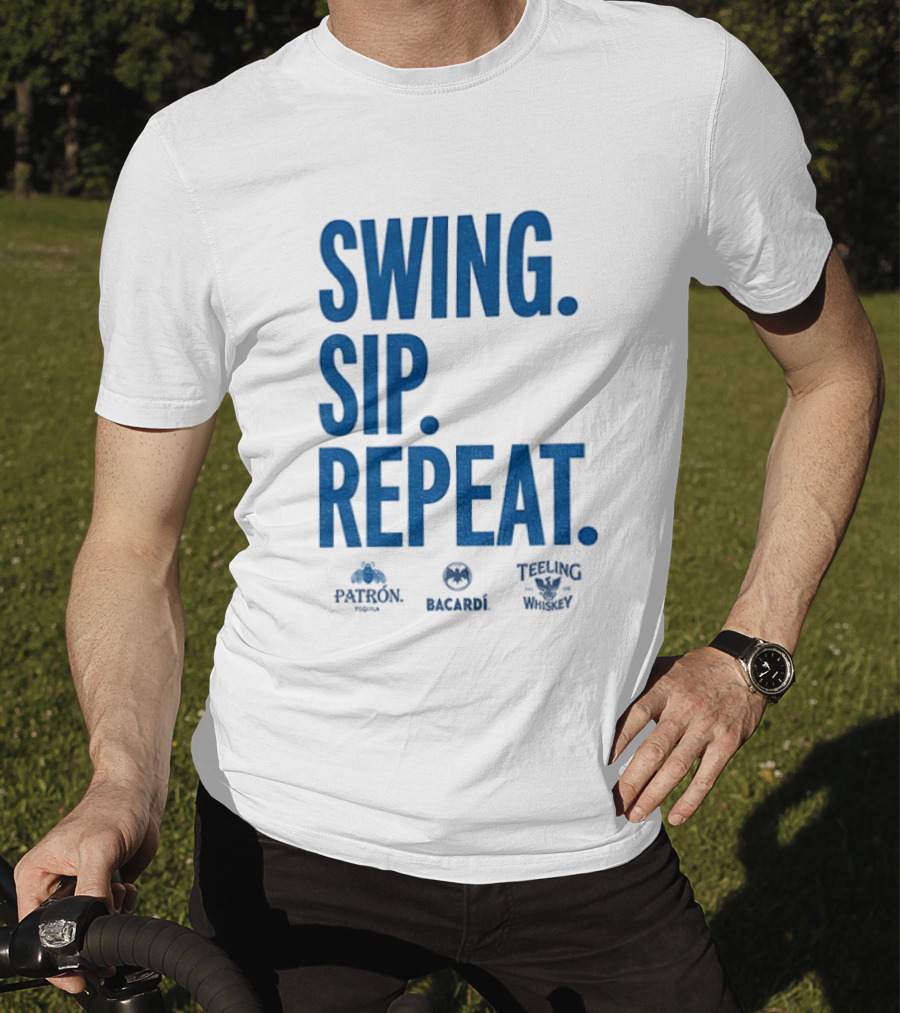 Swing Sip Repeat Patron Bacardi Teeling Whiskey T-Shirt