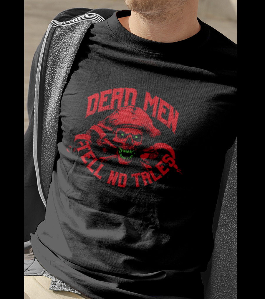 Dead Men Tell No Tales Skull With Bandana And Crossbones T-Shirt
