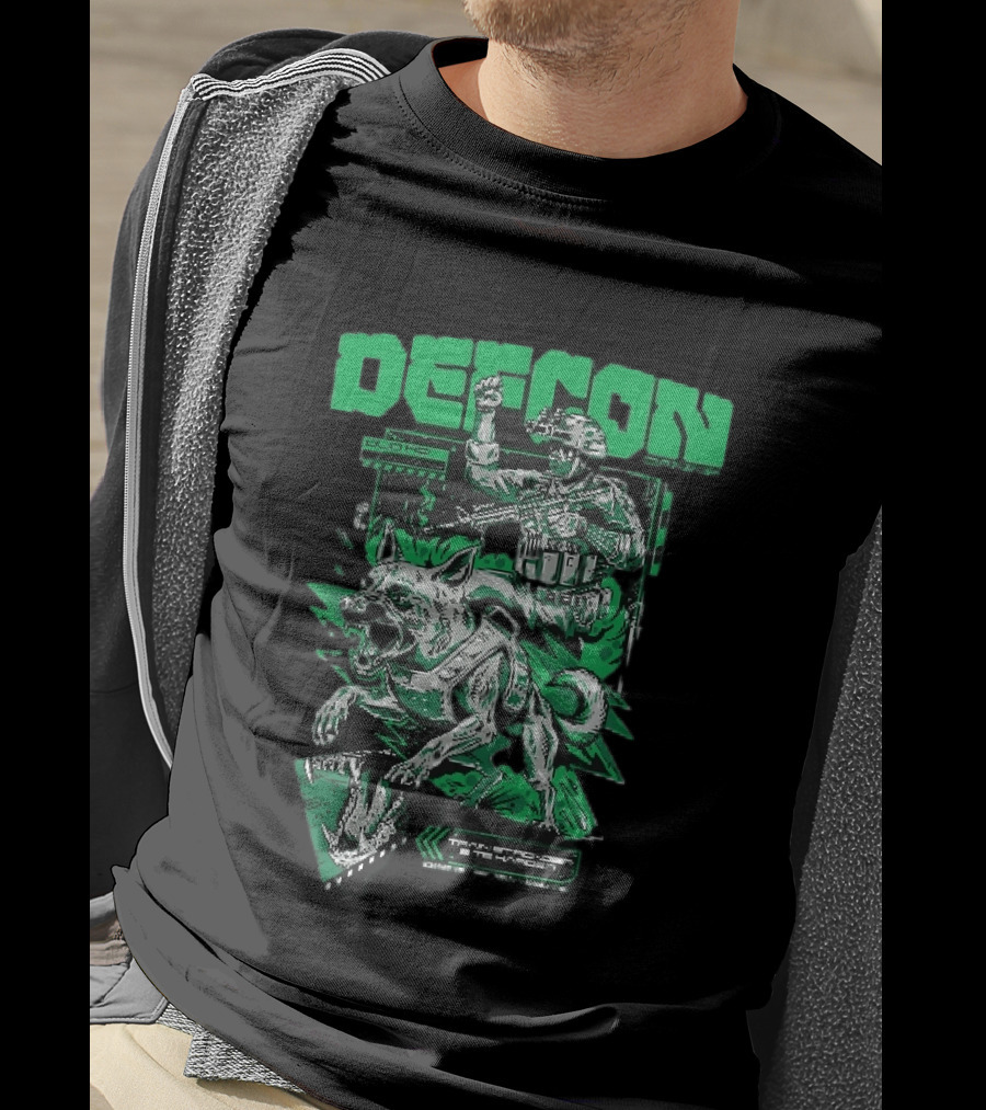Defcon Tactical K9 Train Stronger Bite Harder Dog Soldier Night Vision T-Shirt