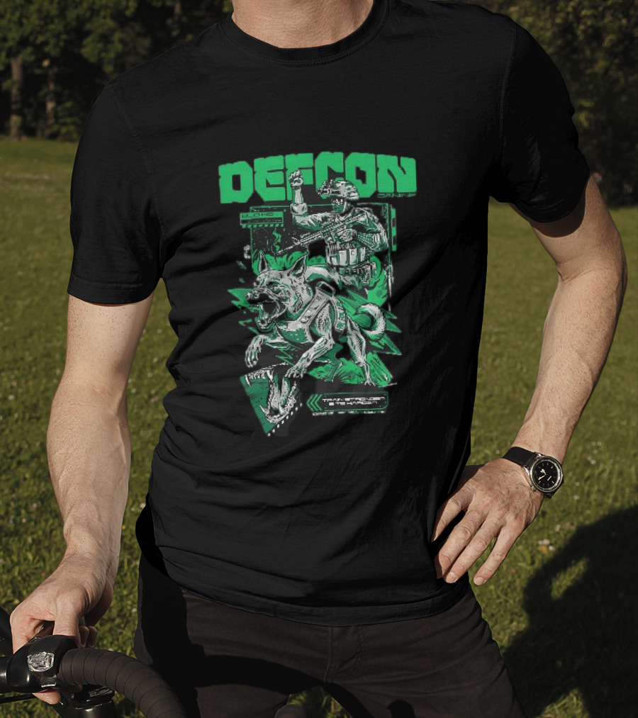 Defcon Tactical K9 Train Stronger Bite Harder Dog Soldier Night Vision T-Shirt