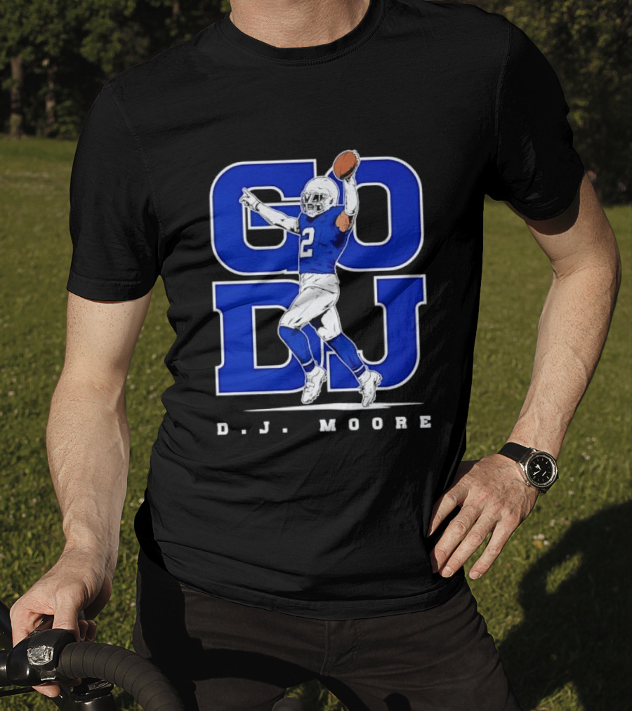 GO DJ D.J. Moore Football Player Buffalo Sports Blue 2 T-Shirt
