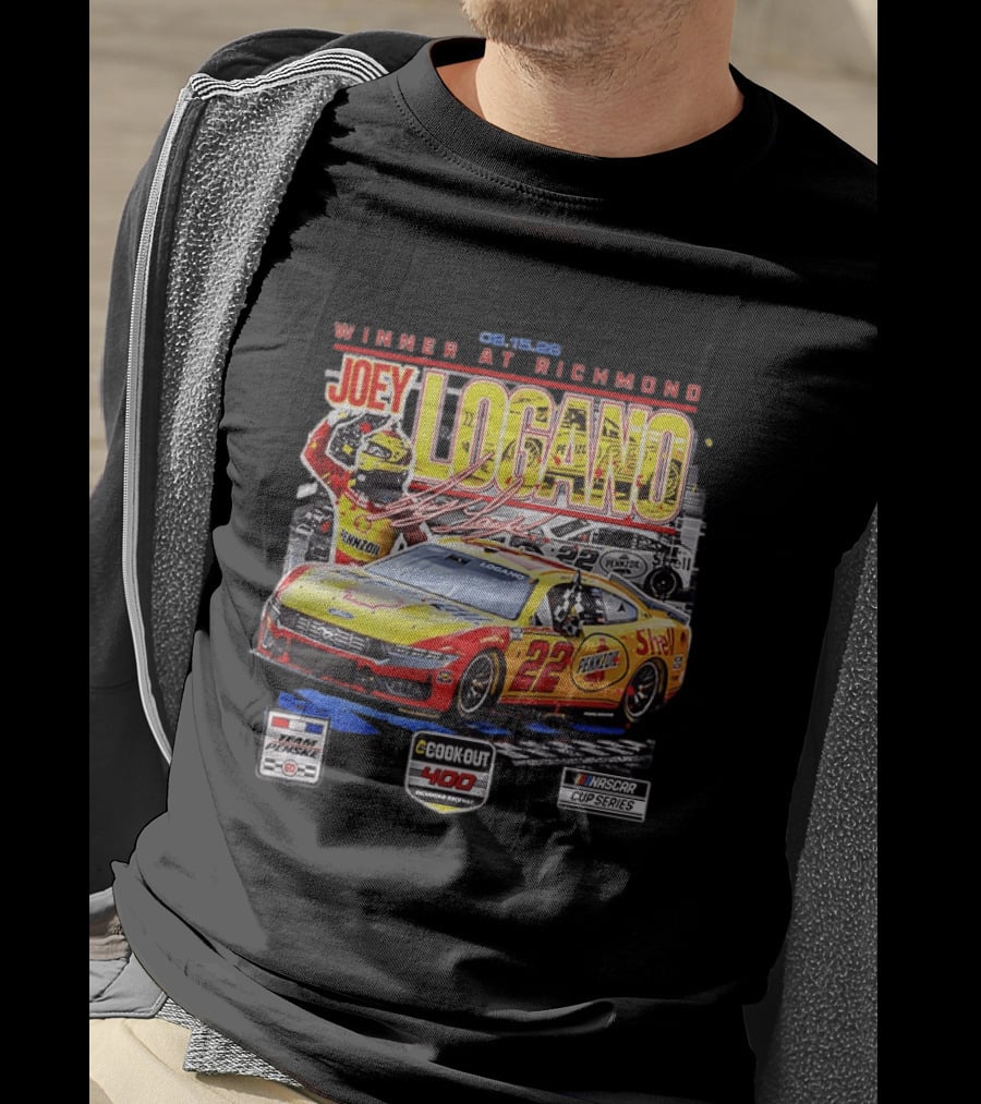 Joey Logano Winner At Richmond 2026 Team Penske Cookout 400 NASCAR Cup Series T-Shirt