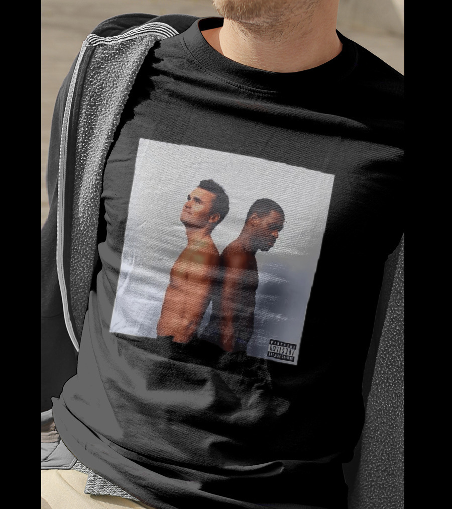 Kirk X Floyd Parental Advisory Album Cover Featuring Two Men Back To Back T-Shirt