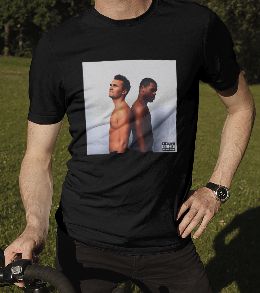 Kirk X Floyd Parental Advisory Album Cover Featuring Two Men Back To Back T-Shirt