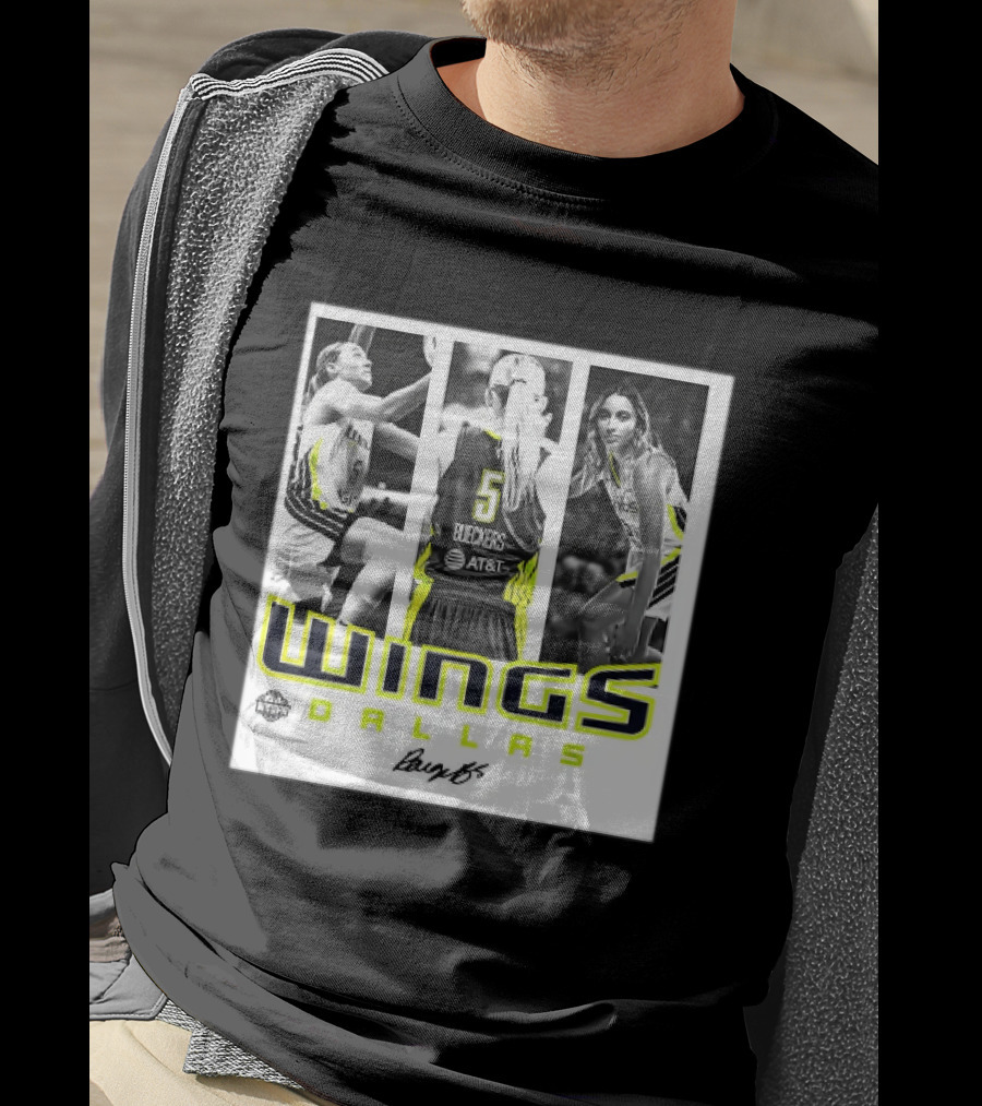 Wings Dallas Paige Bueckers Team Player 5 Basketball Hustle WNBA T-Shirt