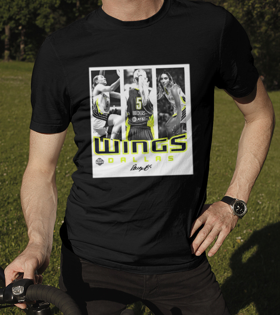 Wings Dallas Paige Bueckers Team Player 5 Basketball Hustle WNBA T-Shirt