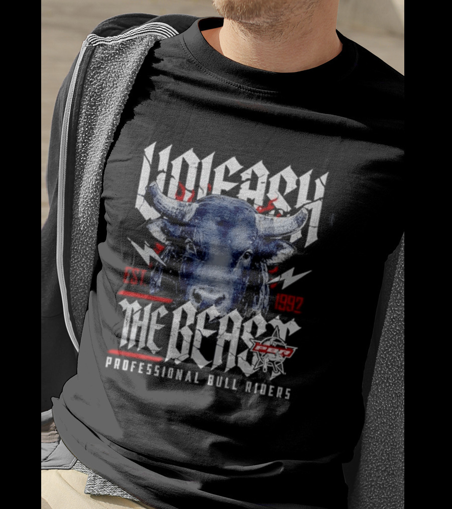 Unleash The Beast PBR Professional Bull Riders Extreme Sports T-Shirt