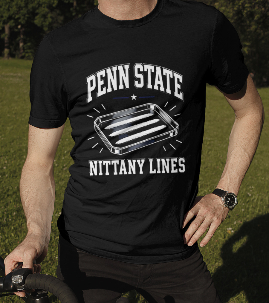 Penn State Nittany Lines Humor Cocaine Tray Jokes T-Shirt
