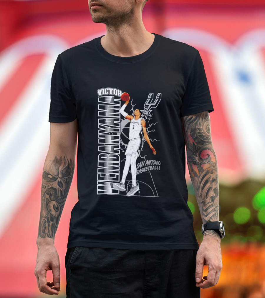 San Antonio Spurs Victor Wembanyama Basketball T-Shirt