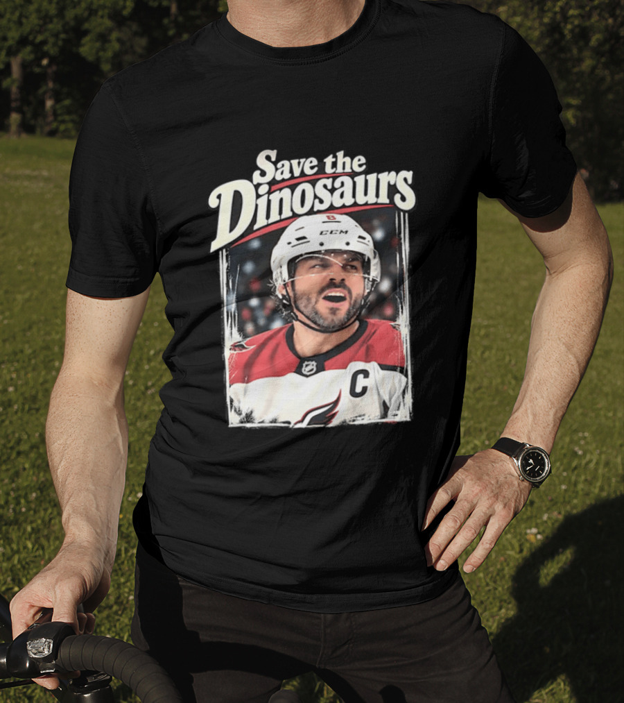 Save The Dinosaurs Hockey Captain With C Jersey T-Shirt