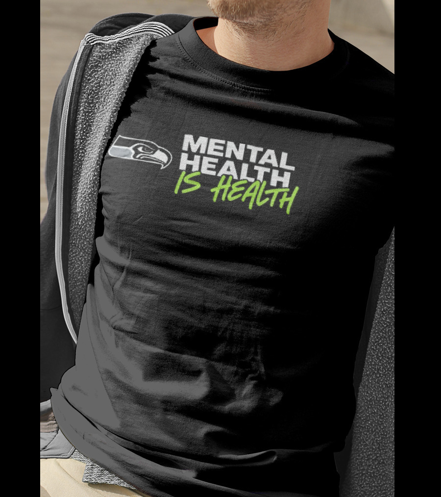 Seattle Seahawks Mental Health Is Health Bird Head T-Shirt