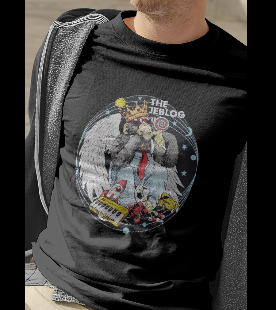 The Jeblogs Monkey Wings Crown Lollipop And Countdown Rocket T-Shirt