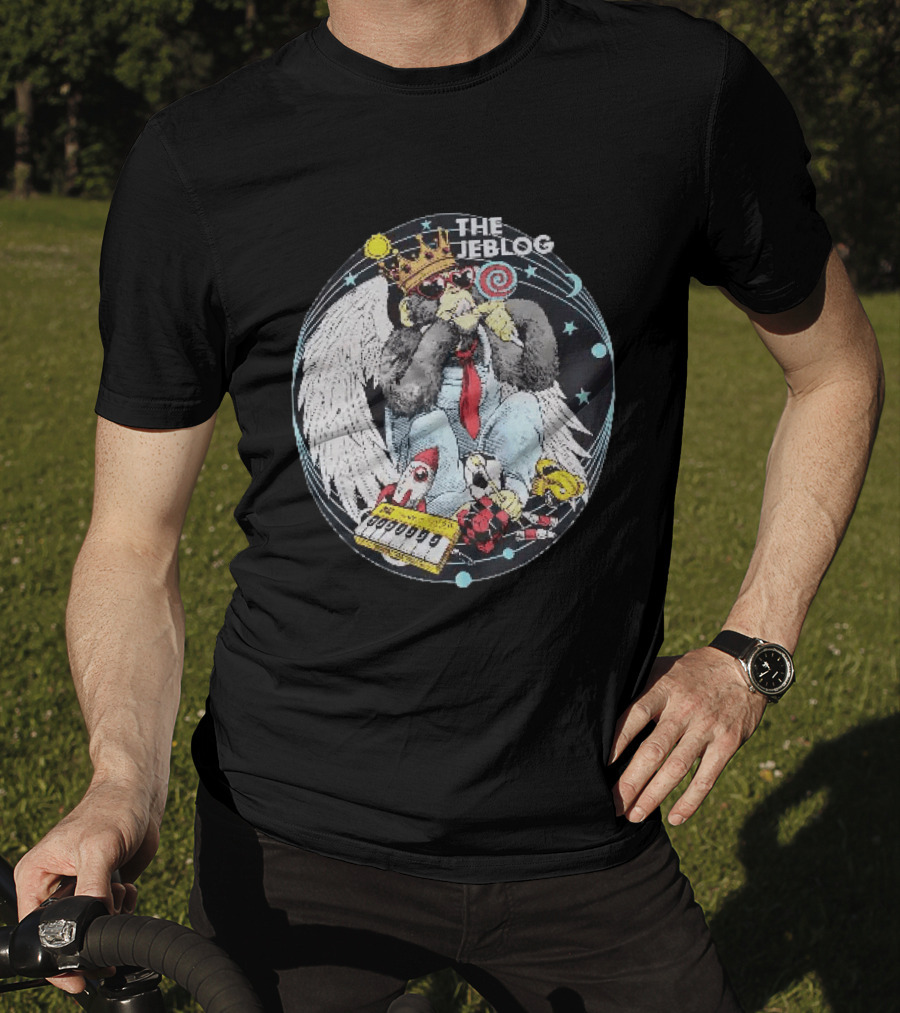 The Jeblogs Monkey Wings Crown Lollipop And Countdown Rocket T-Shirt