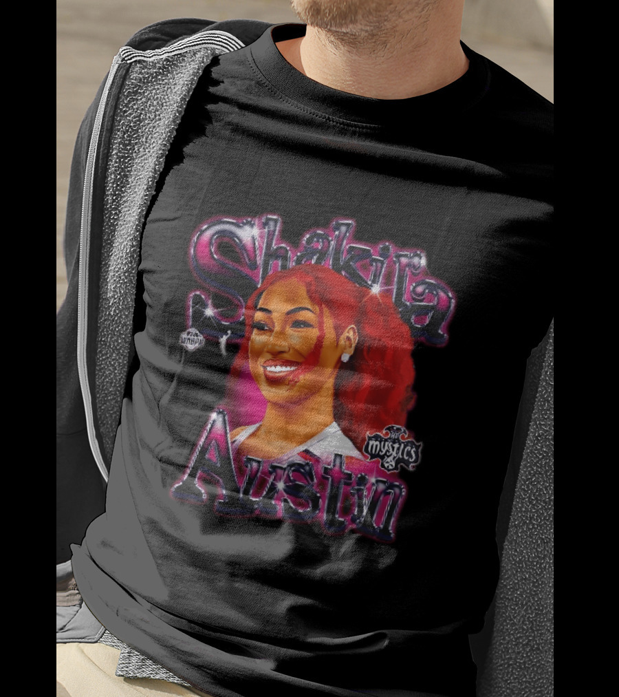 Shakira Austin Washington Mystics WNBA Red Hair T-Shirt