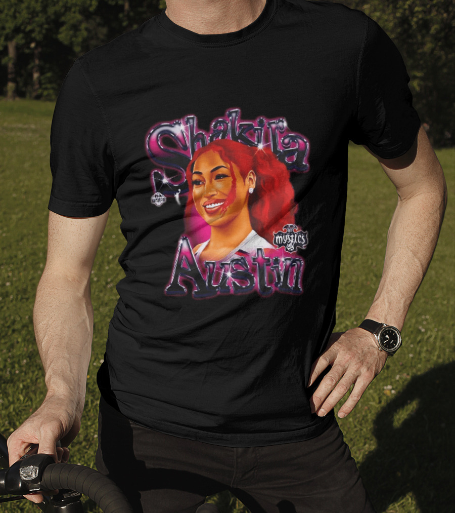 Shakira Austin Washington Mystics WNBA Red Hair T-Shirt