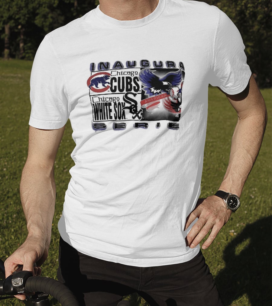 Inaugural American Series Chicago Cubs White Sox Eagle Baseball T-Shirt