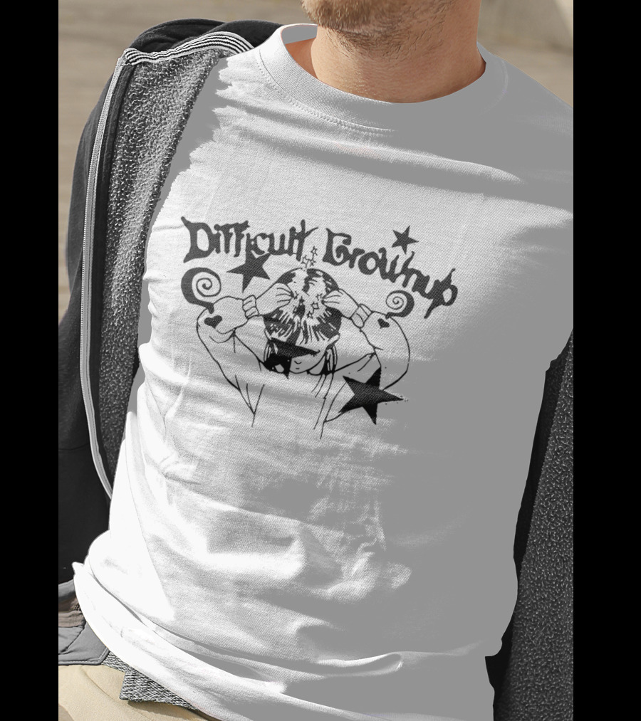 Difficult Growing Up Stars And Spirals Ringer T-Shirt