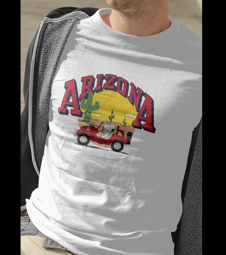 Snoopy Arizona Desert Adventure With Cactus And Red Buggy T-Shirt