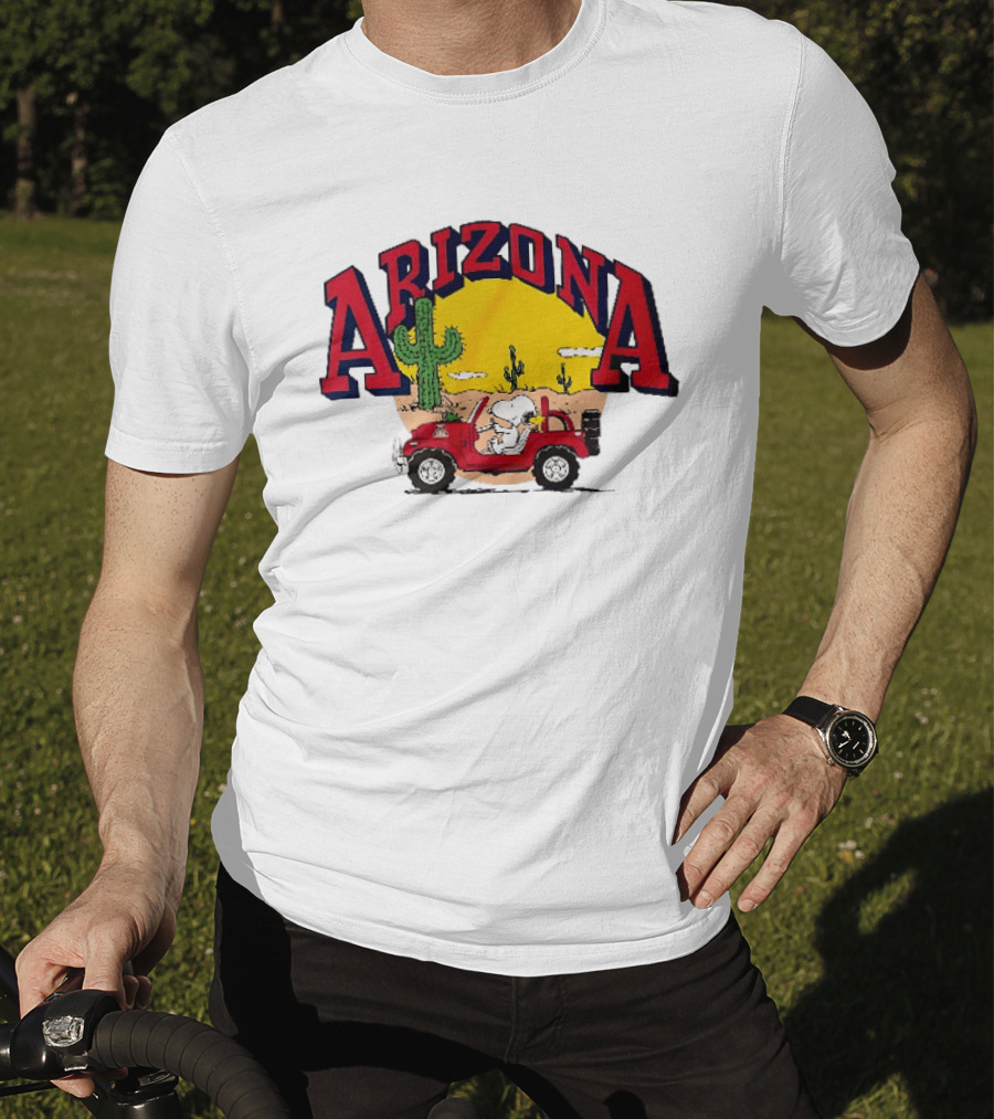 Snoopy Arizona Desert Adventure With Cactus And Red Buggy T-Shirt
