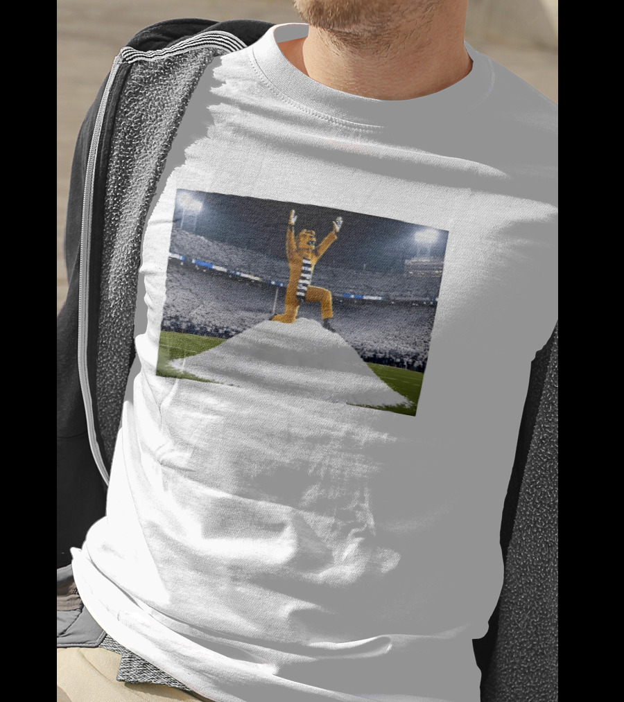 Penn State Nittany Lions Snow Mountain Mascot Celebration Stadium Scene T-Shirt