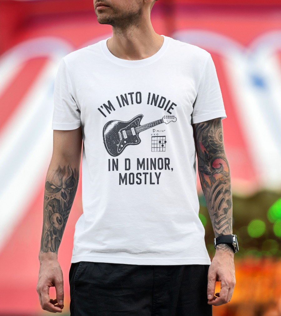 I'm Into Indie Music Guitar In D Minor Mostly T-Shirt