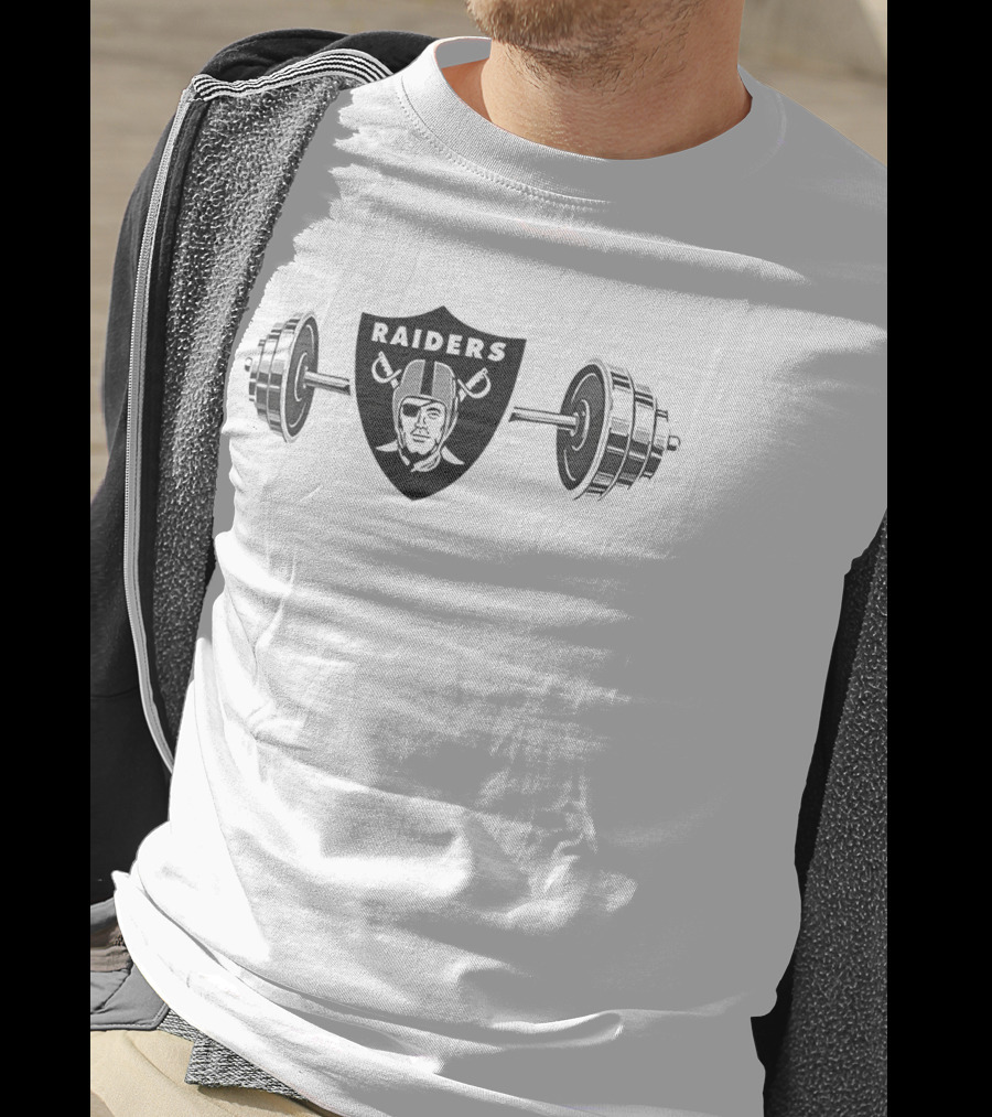Las Vegas Raiders 2026 Barbell Fitness Fan Gear T-Shirt