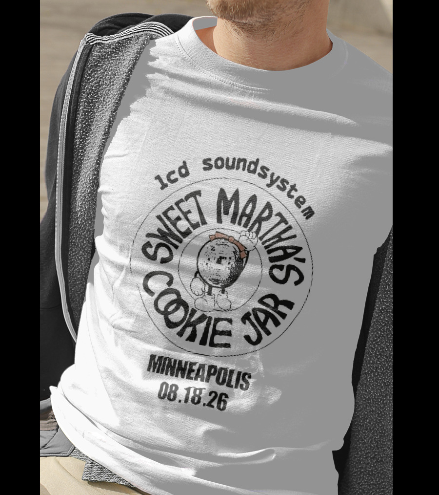 Lcd Soundsystem Sweet Martha's Cookie Jar Minneapolis August 18 26 Cartoon T-Shirt