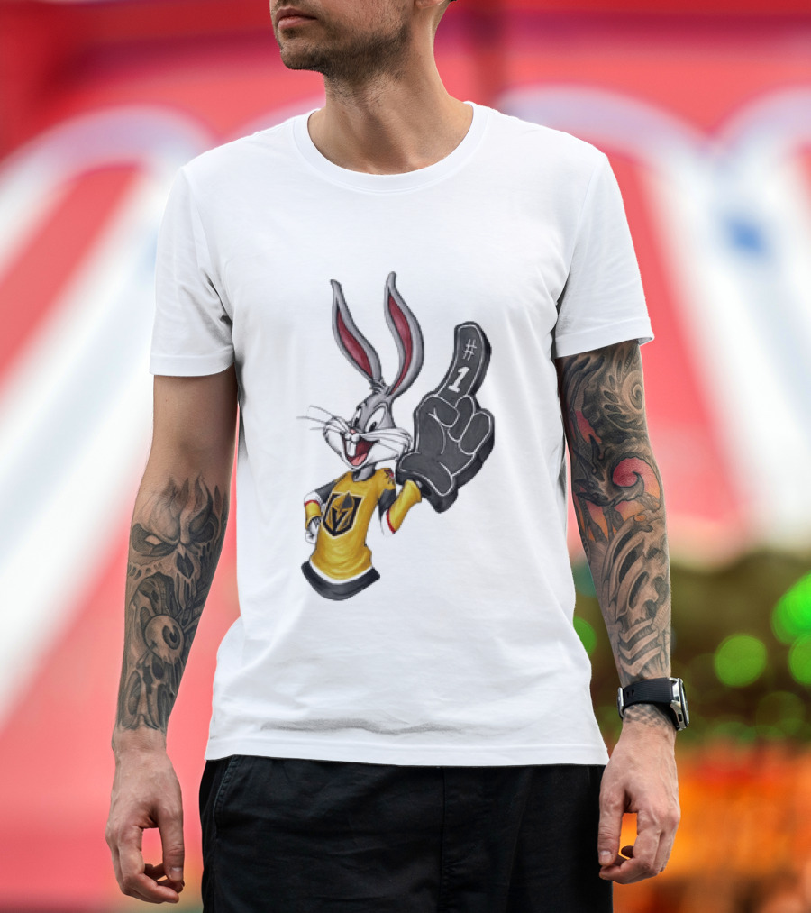 Bugs Bunny #1 Fan Vegas Golden Knights Hockey T-Shirt