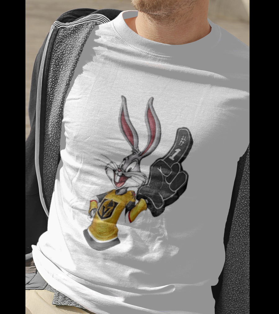 Bugs Bunny #1 Fan Vegas Golden Knights Hockey T-Shirt