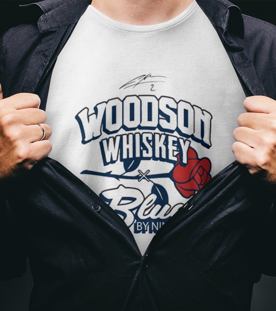 Woodson Whiskey Blue By Ninety Red Rose Collaboration T-Shirt
