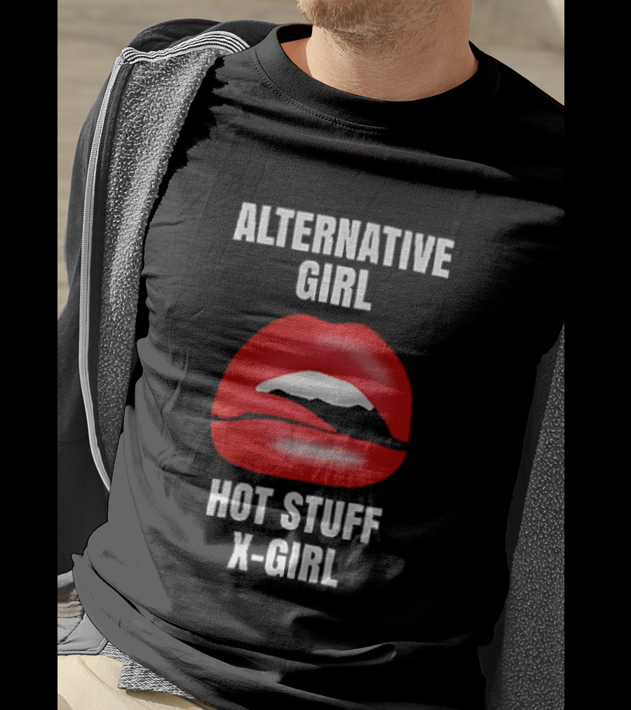 Alternative Girl Hot Stuff X Girl Red Lips T-Shirt
