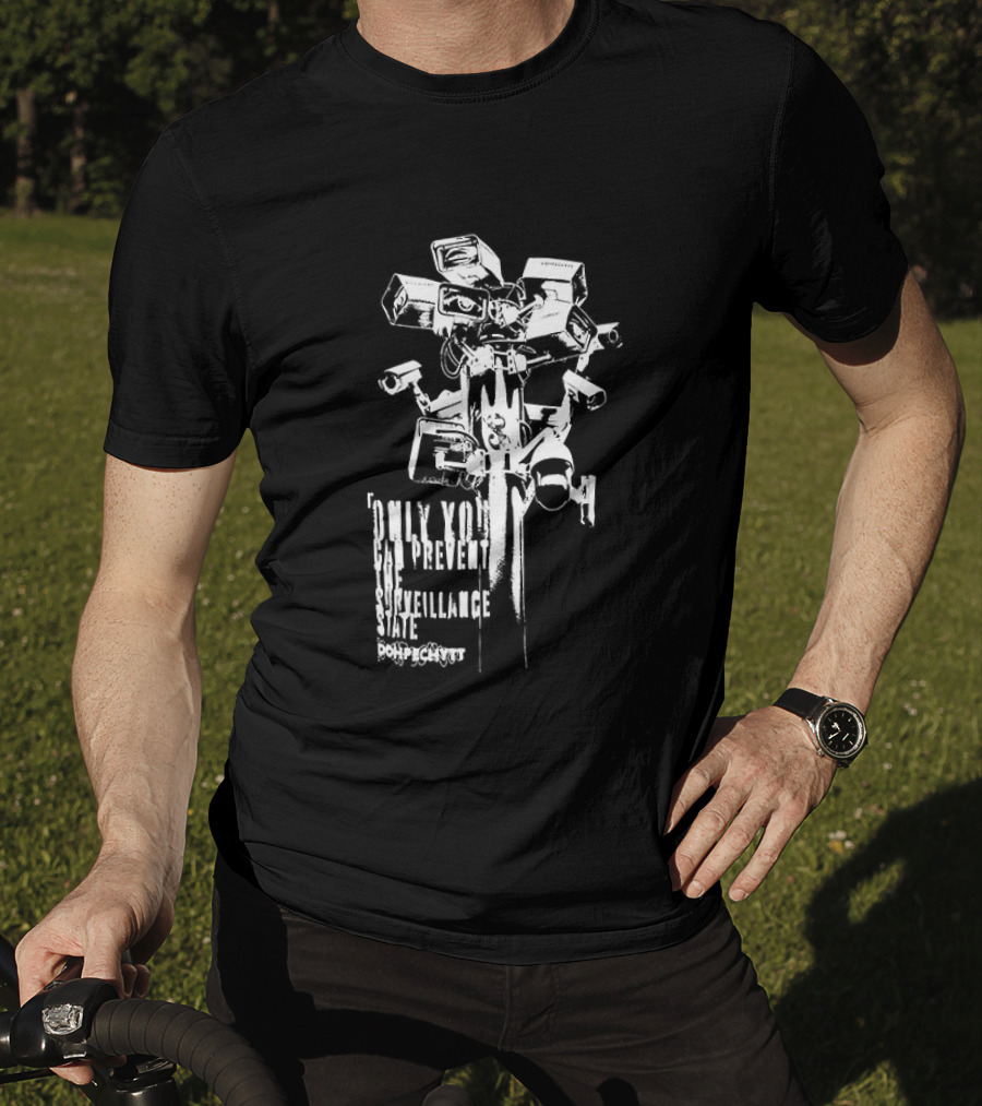 CCTV Security Camera Dystopian Only You Can Prevent The Surveillance State Flock T-Shirt