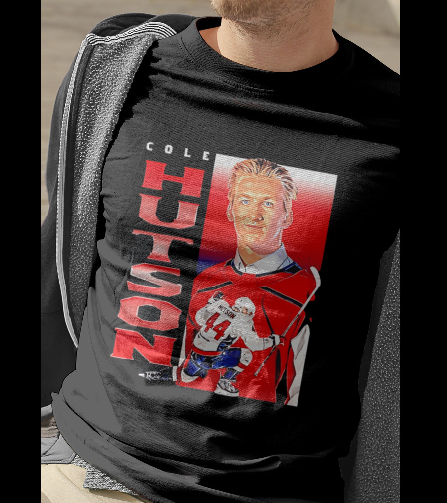 Cole Hutson Washington Capitals Vertical NHL Hockey 44 T-Shirt