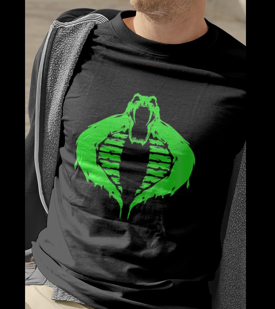 GI Joe Cobra Neon Green Distressed Snake T-Shirt