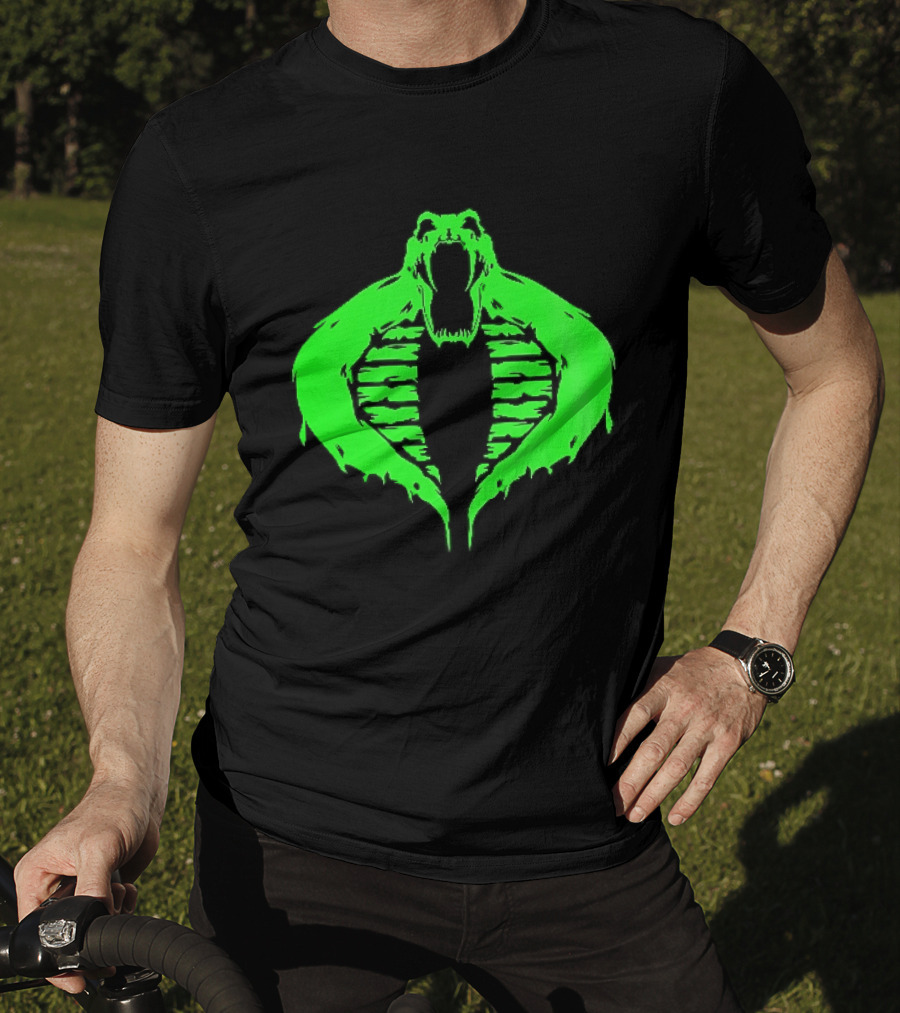 GI Joe Cobra Neon Green Distressed Snake T-Shirt