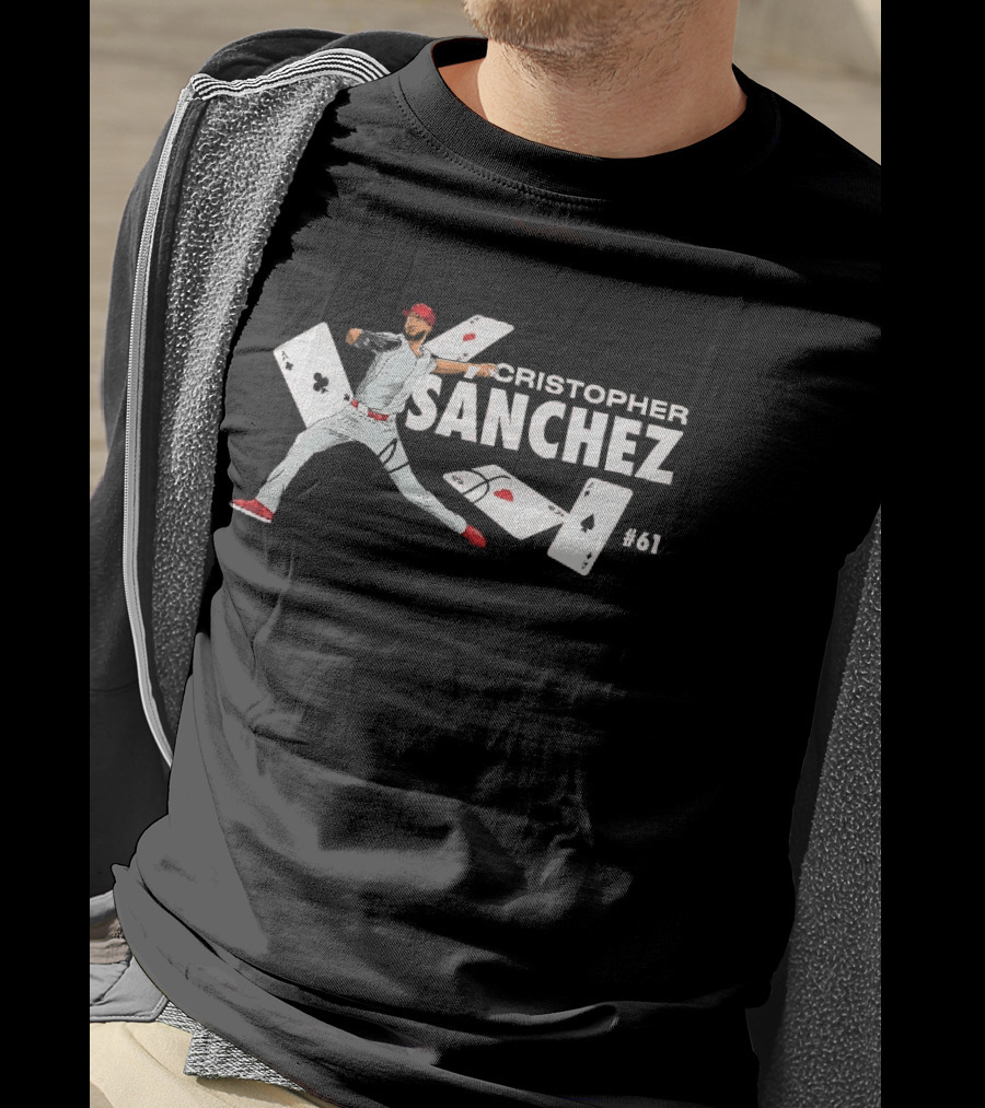 Cristopher Sanchez MLB Players 61 Playing Cards Baseball T-Shirt