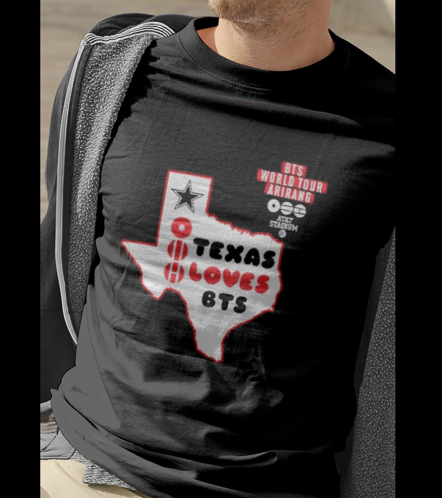 BTS World Tour Arirang Texas Loves At AT&T Stadium Dallas Cowboys T-Shirt