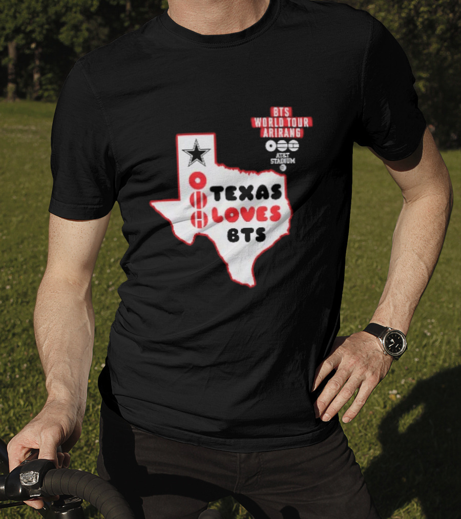 BTS World Tour Arirang Texas Loves At AT&T Stadium Dallas Cowboys T-Shirt