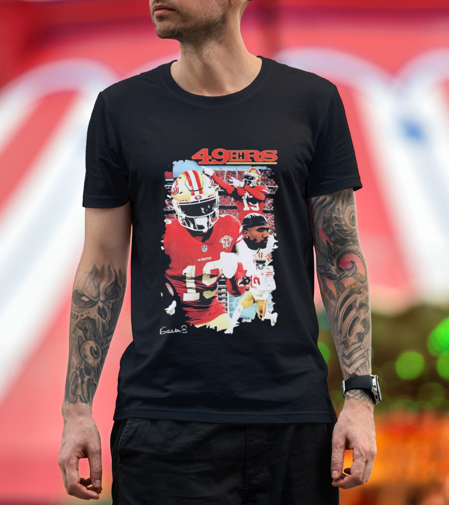 San Francisco 49ers Deebo Samuel 19 NFL Football Collage T-Shirt
