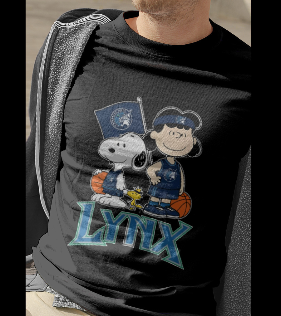 NIYNNENE SOTA LYNX Snoopy Lucy Peanuts Basketball T-Shirt