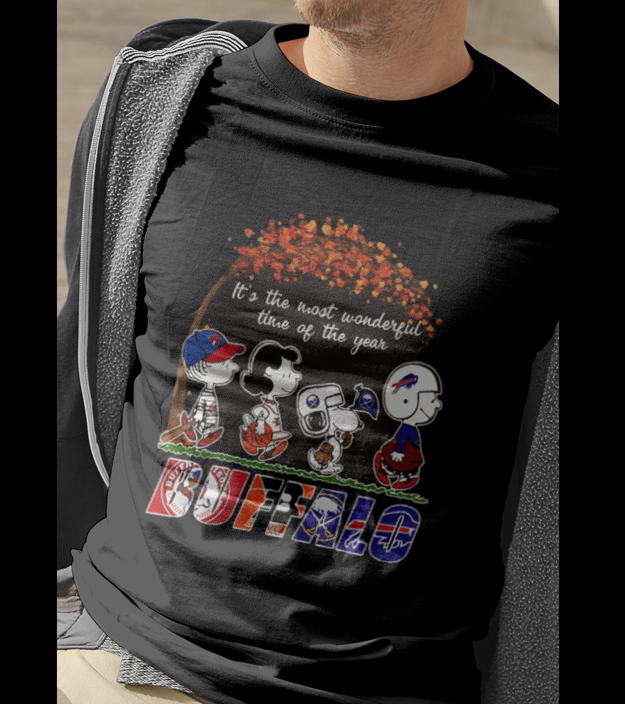 It's The Most Wonderful Time Of The Year Peanuts Buffalo Football Season T-Shirt