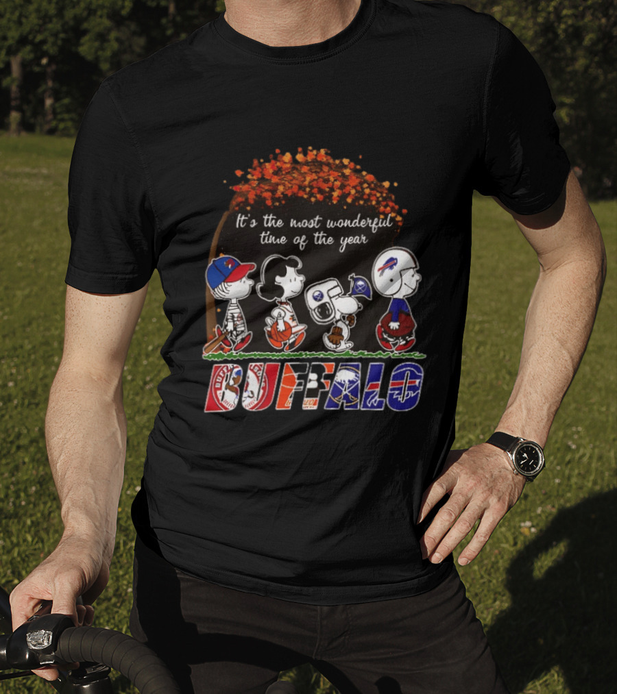 It's The Most Wonderful Time Of The Year Peanuts Buffalo Football Season T-Shirt