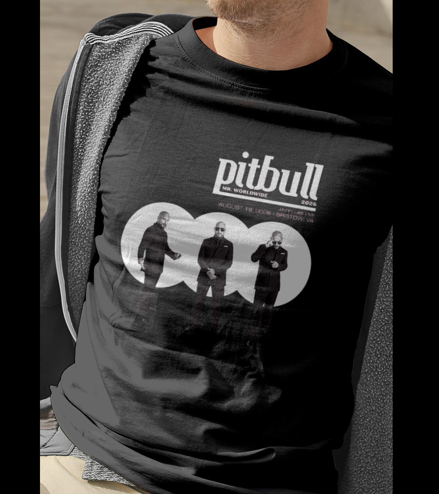 Pitbull Mr Worldwide 2026 Jiffy Lube Live Bristow VA August 19 Concert Event T-Shirt