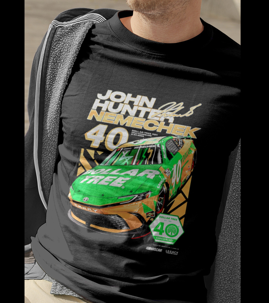 John Hunter Nemechek Dollar Tree 40 Anniversary Camry NASCAR Racing T-Shirt