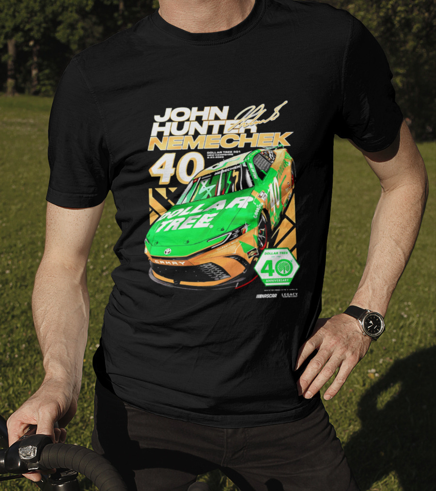 John Hunter Nemechek Dollar Tree 40 Anniversary Camry NASCAR Racing T-Shirt